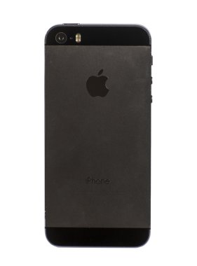 Kullanılan Iphone üzerinde beyaz izole 5s