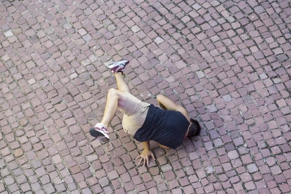 Luftaufnahme von Breakdance — Stockfoto