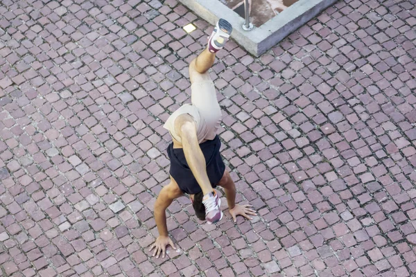 Aerial view of breakdancing — Stock Photo, Image