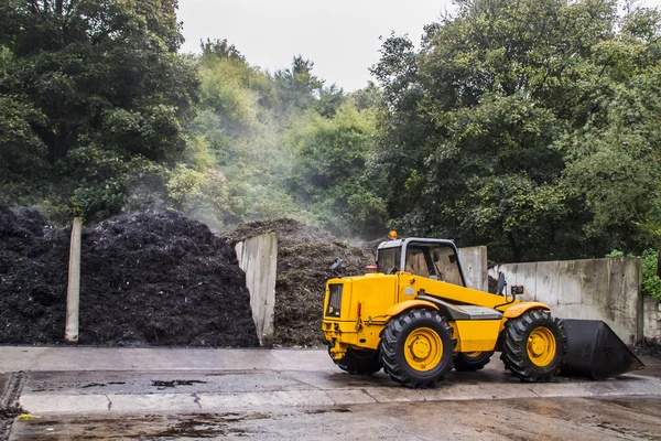 Dampfender Kompost — Stockfoto