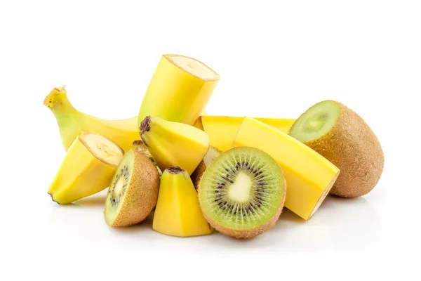 Banana and kiwi massacre — Stock Photo, Image