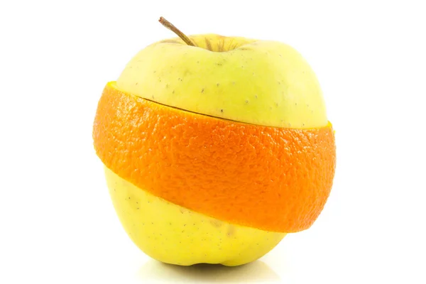 Superfruit - apple and orange combination — Stock Photo, Image