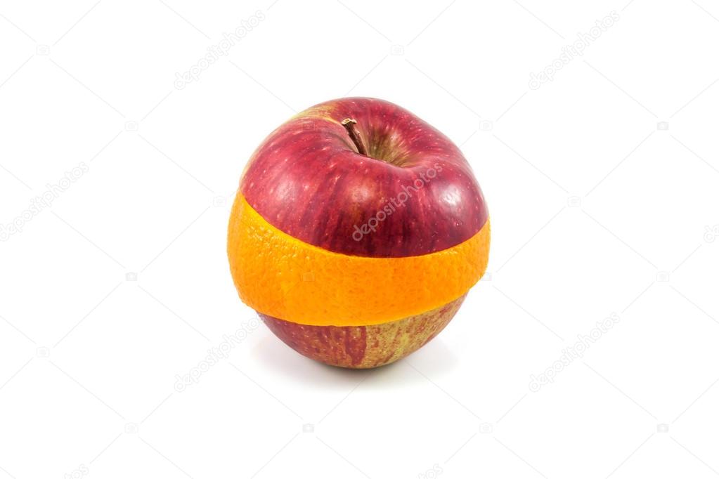 Superfruit - red apple and orange