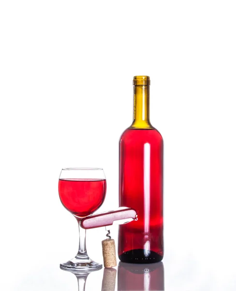 Opened wine bottle — Stock Photo, Image