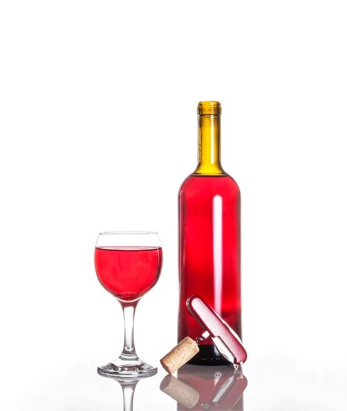Opened wine bottle — Stock Photo, Image