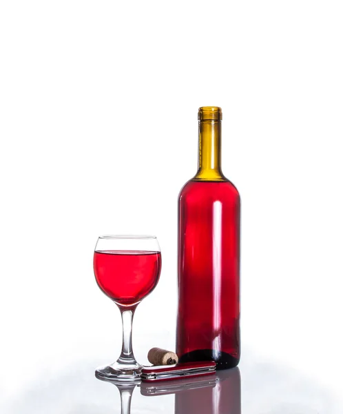 Otevřel láhev vína — Stock fotografie