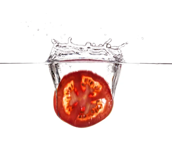 Fatia de tomate brilhante — Fotografia de Stock