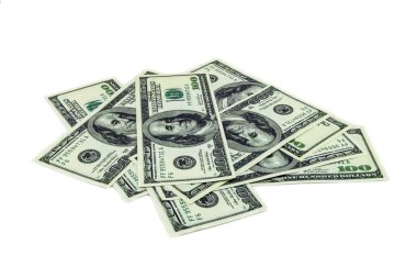 Dağınık 100 dolar faturaları