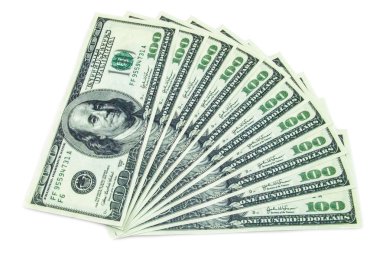 100 dolar faturaları yığını