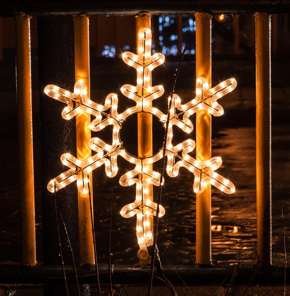 Snowflake lights decoration — Stock Photo, Image