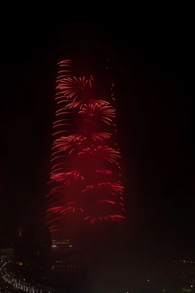 Dubai szilveszteri tűzijáték — Stock Fotó