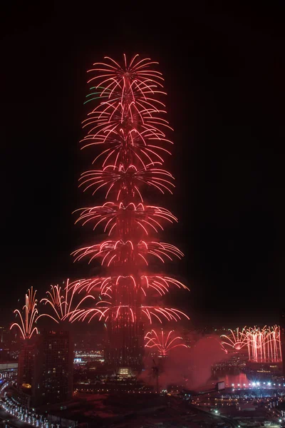 Dubai New Year fireworks — Stock Photo, Image