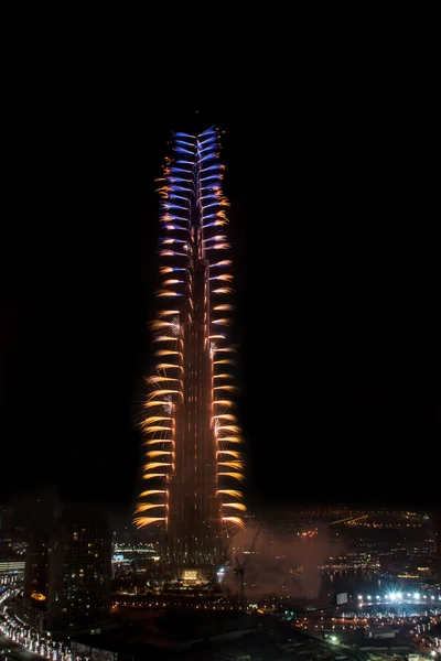 Fogos de artifício do Ano Novo Dubai — Fotografia de Stock
