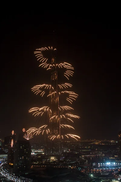 Fuochi d'artificio di Dubai Capodanno — Foto Stock