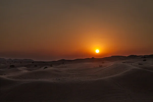 Erstaunlicher Sonnenuntergang in der Wüste — Stockfoto