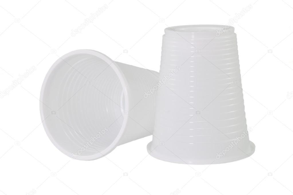 Two plastic cups
