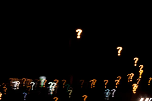 Question mark bokeh — Stock Photo, Image