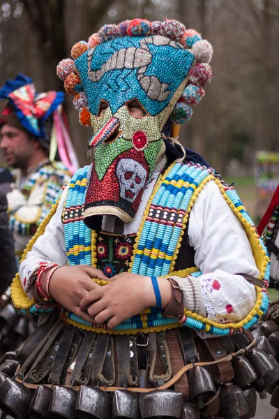 Kukeri - барвисті костюми і маски — стокове фото