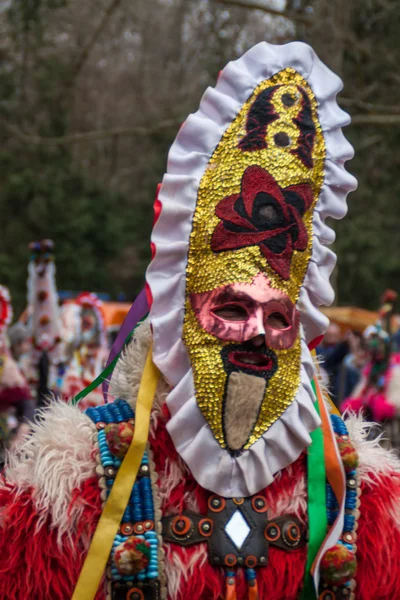 Kukeri - Kostum berwarna dan topeng — Stok Foto