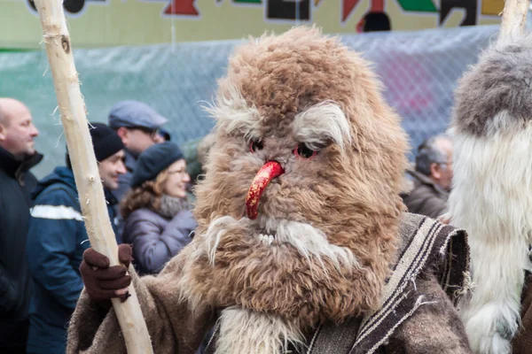 Kukeri - πολύχρωμα κοστούμια και μάσκες — Φωτογραφία Αρχείου