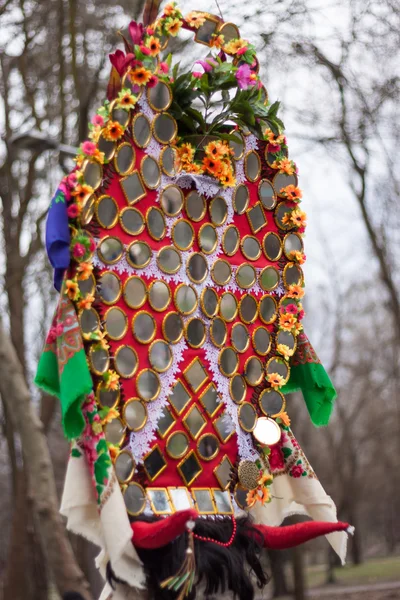 Kukeri - барвисті костюми і маски — стокове фото