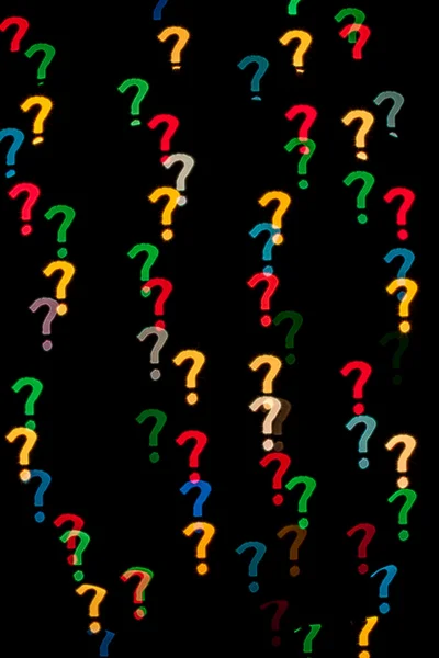 Question mark shaped bokeh — Stock Photo, Image