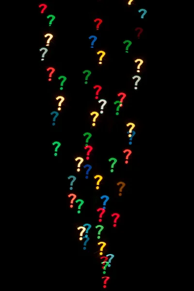 Question mark shaped bokeh — Stock Photo, Image