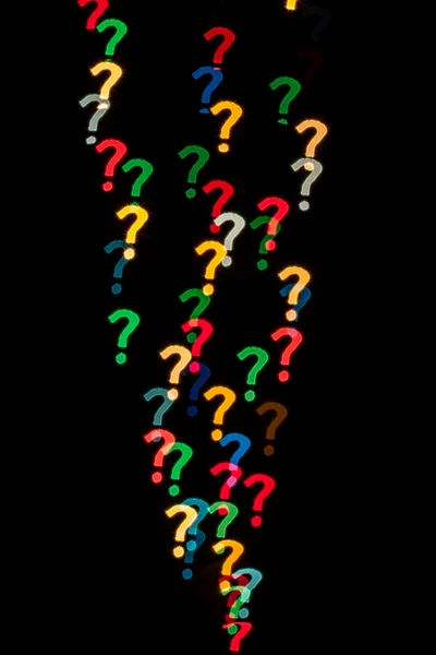 Question mark shaped bokeh — Stock Photo, Image