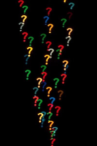 Question mark shaped bokeh — Stock Photo, Image