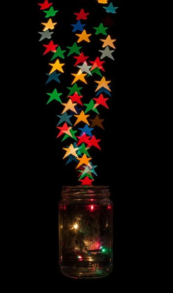 Catching stars in a jar — Stock Photo, Image