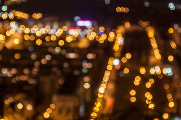 City lights bokeh — Stock Photo, Image