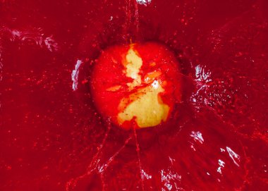 Kırmızı su sarı elma