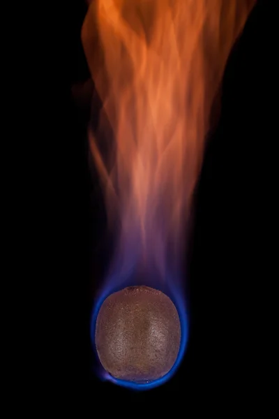 Kiwi on fire — Stock Photo, Image