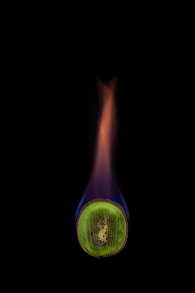 Kiwi on fire — Stock Photo, Image