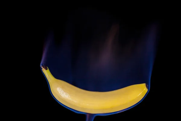 Banana on fire — Stock Photo, Image