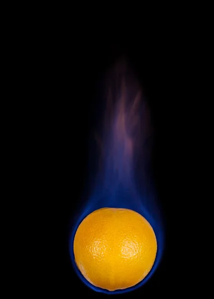 Orange i brand — Stockfoto