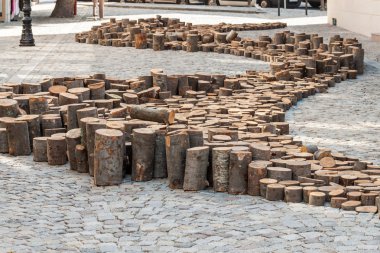 Günlüklerden yapılan ahşap Nehri