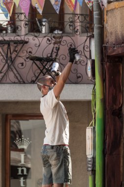 Grafiti sokak boyama