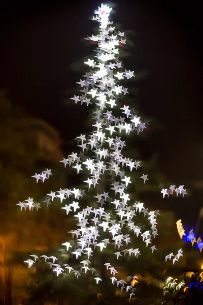 Christmas tree bokeh lights — Stock Photo, Image