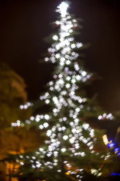 Arbre de Noël bokeh lumières — Photo