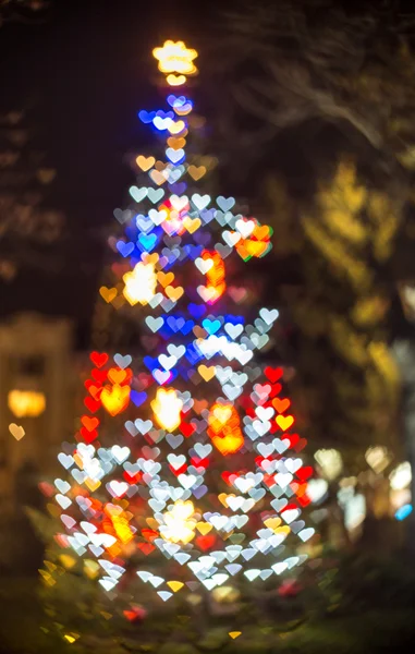 Vánoční stromeček bokeh — Stock fotografie