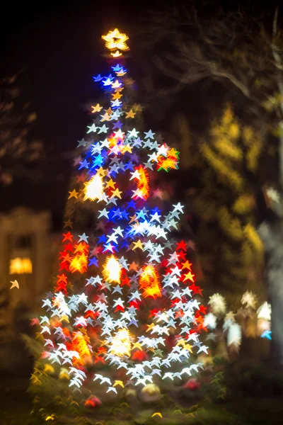 Christmas tree bokeh — Stock Photo, Image