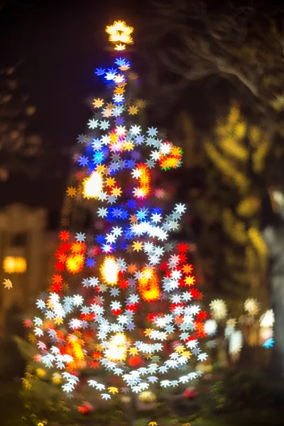 Arbre de Noël bokeh — Photo