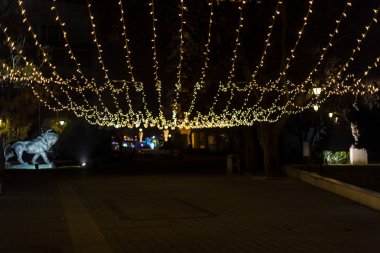 Noel ışıkları havada