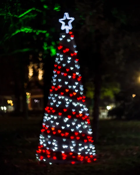 Defocused Christmas tree — Stock Photo, Image