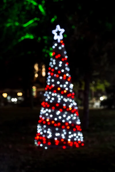 Defocused Christmas tree — Stock Photo, Image