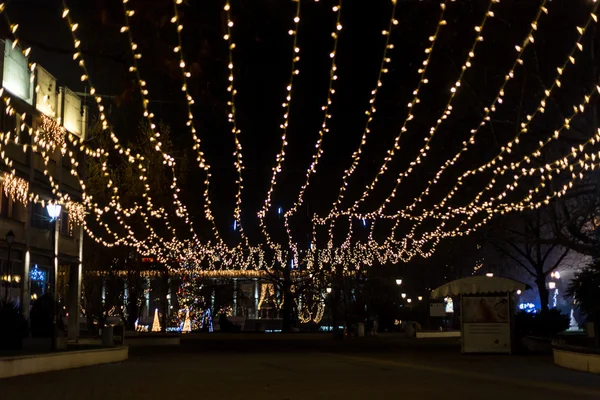 Noel ışıkları havada — Stok fotoğraf