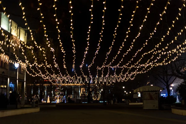 Lumières de Noël dans les airs — Photo