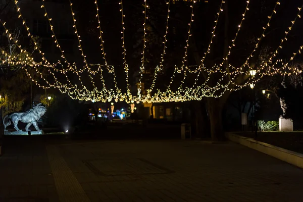 Luzes de Natal no ar — Fotografia de Stock