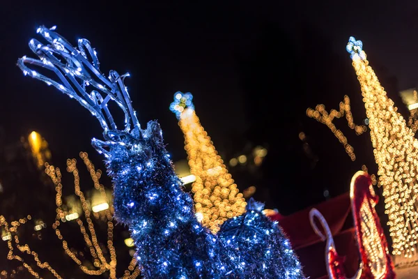 Reindeer covered in Christmas lights — Stock Photo, Image